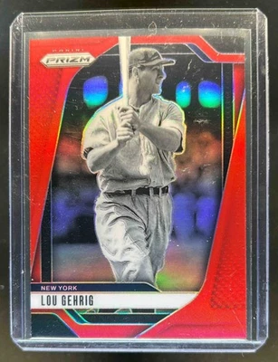 2025 Prizm Lou Gehrig Prizms Red #4/299 Yankees - Imagem 1 de 2