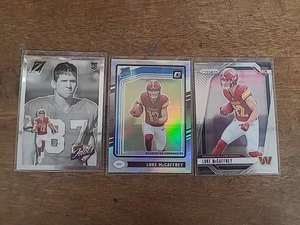 Luke McCaffrey Lot Of 3 Rookies, Silver Rated Rookie, Zenith Insert Rookie - Picture 1 of 5