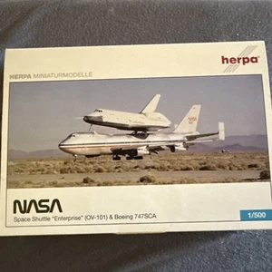 Transbordador espacial Enterprise Herpa Wings 1:500 NASA embalaje original 101 y Boeing 747SCA 513111 - Imagen 1 de 8