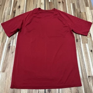 Lululemon Shirt Mens L Red Metal Vent Athletic Lightweight Gym Training Sports - Picture 1 of 8