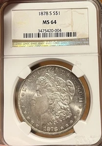 1878-S NGC MS64 Morgan Silver Dollar - Picture 1 of 5