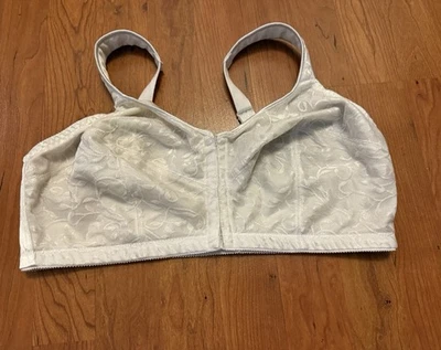 Sujetador vintage Just My Size blanco 42DD correa cómoda inalámbrico blanco Foto 1 de 4