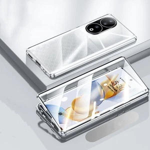 For Honor 90 5G Magnetic Adsorption 360° Protection Tempered Glass Case Cover - Picture 1 of 13