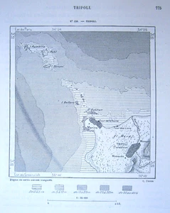 1884 Perron map TRIPOLI, LEBANON, #138 - Picture 1 of 1