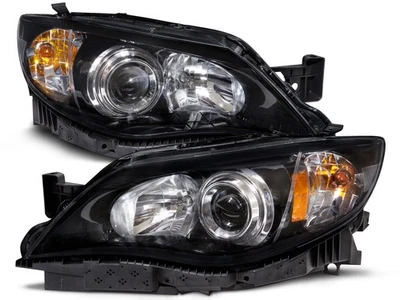 Headlights Halogen Set Fits 2008-2011 Subaru Impreza & WRX / Outback Sport - Image 1 of 4