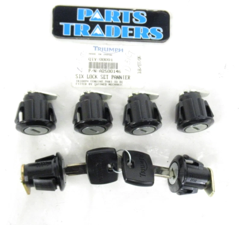 Juego de cerradura de equipaje alforja Triumph genuina OEM A2500146 Sprint ST/Tiger 855i/955i Foto 1 de 1