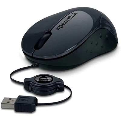 Speedlink BEENIE Wired USB Mobile Mouse - 3 Buttons - 1200 DPI, Black - Image 1 of 4