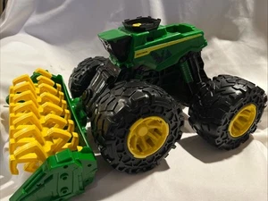 Tomy John Deere Tractor Lights Sounds Monster Treads Truck Super Combine - Picture 1 of 19