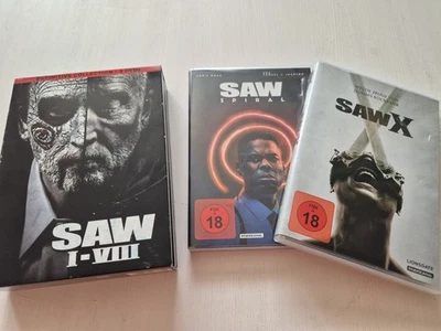 SAW I-VIII  1-8 Definitive Collection (8 DVDs) FSK 18 zzgl. Saw X und SAW Spiral - Bild 1 von 4