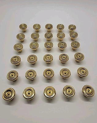 EMTEK Solid Brass Polished Rope Knobs 1 Inch Diameter Traditional - Image 1 of 4