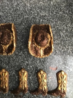 6 COWBOY/6 BOOT  TOPPERS CAKE TOPPERS - Image 1 of 3