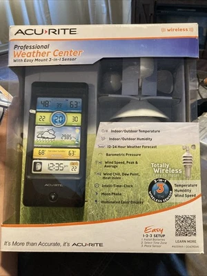 AcuRite Professional Weather Center Wireless With Easy Mount 3-in-1 Sensor - Image 1 of 4
