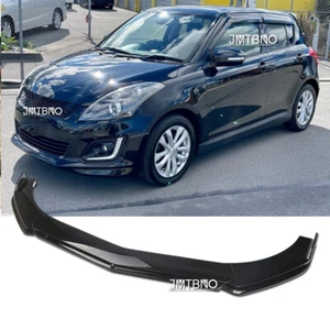 Gloss Black For Suzuki Swift RS Car Front Bumper Lip Spoiler Splitters Body Kits - Foto 1 di 12