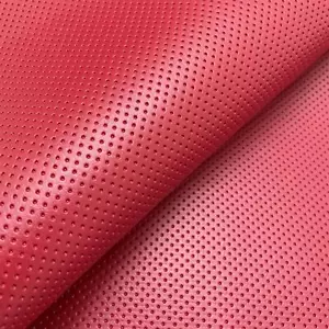 Semi Perforated Faux Leather Leatherette Vehicle Auto Upholstery Fabric - Picture 1 of 24