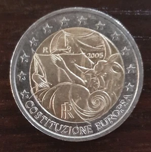 2 DUE EURO 1° anniversario della firma della Costituzione europea 2005 Italia  - Foto 1 di 1