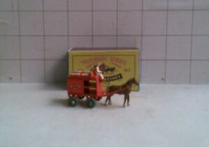 9) LESNEY No 7 ORIGINAL ORANGE MILK CART WITH HORSE + REPRO BOX