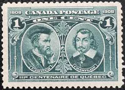 CANADA NO  97, CARTIER & CHAMPLAIN, QUEBEC ISSUE, FVF MH (KF647) - Image 1 of 2