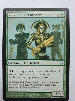 MTG Magic The Gathering Card Viridian Lorebearers Creature Elf Shaman Green Fift - Image 1 of 2