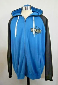 Hard Rock Guitar Company Mens Size X Large Blue & Black Zippered Hoodie Sweet - Picture 1 of 8