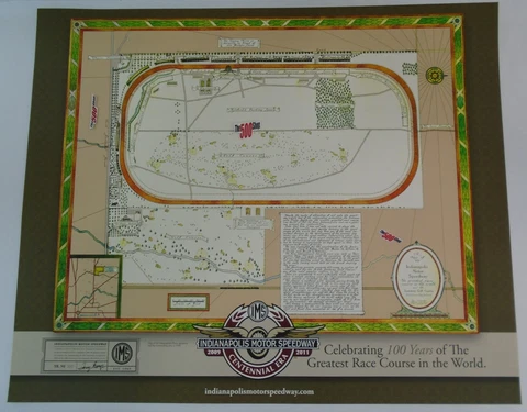 Indianapolis Motor Speedway 2009-2011 Centennial Era Celebrating 100 year Poster Cover