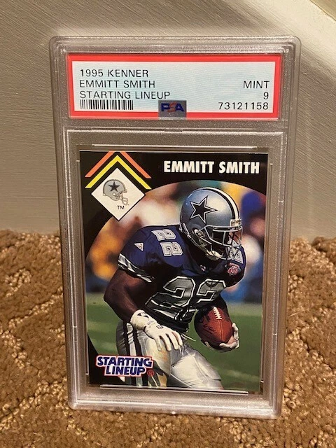 1995 Kenner Starting Lineup Emmitt Smith PSA 9 Cowboys Card LOW POP NEW CASE - Image 1 of 1