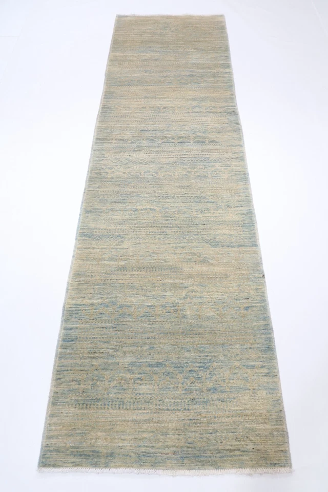 10 ft Hallway Tribal gabbeh Runner Rug Afghan Hand Knotted Wool Bedroom Rug - Image 1 of 4