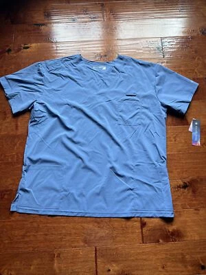 Blusa Fit by White Cross Scrub 2263 teto azul tamanho 3XL médica masculina gola V - Imagem 1 de 4