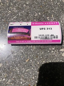 Ufc 313 Alex Pereira  Magomed Ankalaev Ticket Stub  Gaethje 3/8/25 Seat Locator - Picture 1 of 3