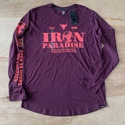 Under Armour Hombre Project Rock Iron Paradise 24 Horas Manga Larga Talla XL - NUEVO Foto 1 de 4