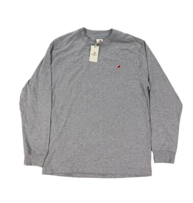 NEW New Balance Made In USA Long Sleeve Core Mens T Shirt Gray MT21542-AG MIUSA - Image 1 of 4