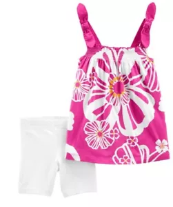 Carters Baby Mädchen Blumen Tanktop & Biker Shorts Set NAGELNEU Gr. 3 Monate - Bild 1 von 6