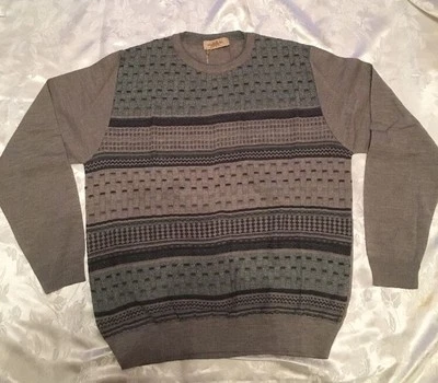 Montechiaro Wool Blend Crewneck Men's Sweater , Made in Italy - Image 1 of 4