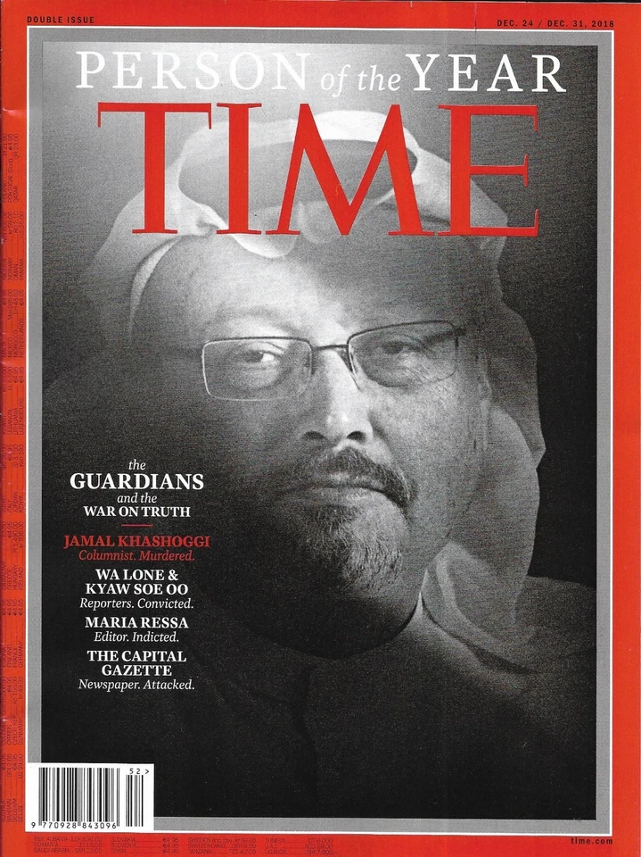 Time VOL.192 No 24/12/2018 Person Of The Year _ Guardians & War They Truth - Image 1 of 1