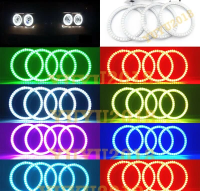 RGB halo ring for Chevrolet Corvette 1968-1982 headlight lamp bluetooth LEDDRL - Image 1 of 4