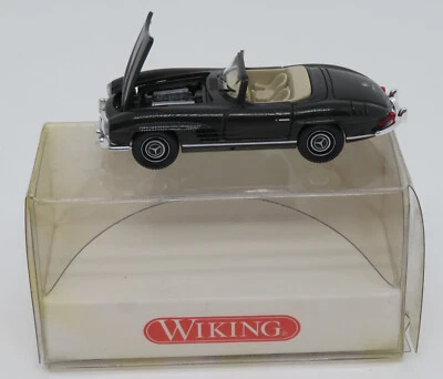 Micro WIKING Ho 1/87 Mercedes-Benz 300 Sl Roadster Grigio Scuro #8340624 IN Box - Immagine 1 di 4