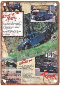 Vintage 1993 A M General Hummer Auto Ad Reproduction Retro Look Metal Sign A1349 - Picture 1 of 2