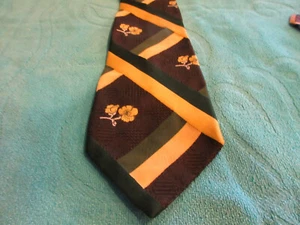GINO POMPEII NECKTIE WITH FLORAL AND STRIPE DESIGN - Picture 1 of 3