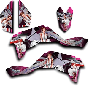 SUZUKI LTR450 R KIT DE CALCOMANÍAS GRÁFICAS AMERICAN HERO PINUP STICKER LTR 450 ROSA - Imagen 1 de 1