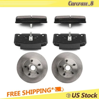 Front Brake Pads and Rotors & Hub for GMC Savana 3500 4.3L 1997 1998 2000-2002 - Image 1 of 4