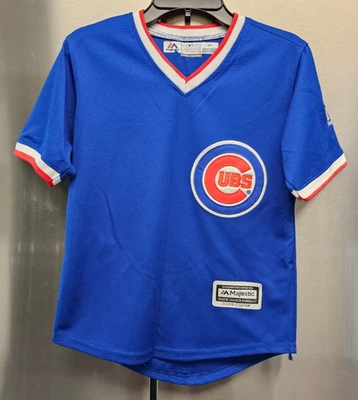 Majestic Chicago Cubs Anthony Rizzo #44 Cool Base MLB Blue Jersey - Youth Small - Image 1 of 4