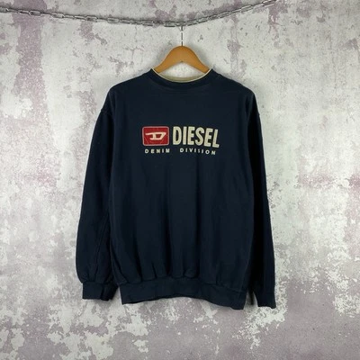 Винтажный Diesel свитера мужская роскошь Y2K редкая 90 длинным рукавом большой логотип размер L - Изображение 1 из 4