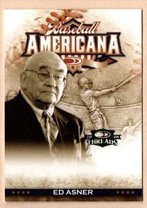 2008 Donruss Threads Ed Asner Baseball Americana BA-35 170/500 - Picture 1 of 2