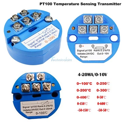 Módulo transmisor sensor de temperatura 4-20MA 0-10V módulo transmisor PT100 - Imagen 1 de 4