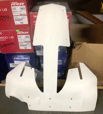 Ski-Doo REV XP Renegade MXZ XRS TNT GSX 500ss 800 OEM White 2008-18 Skid Plate - Image 1 of 4