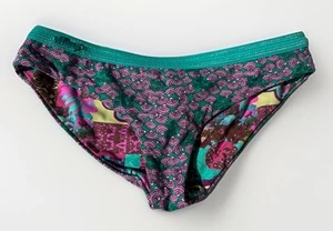 Maaji Womens Bikini Bottom S Colorful Boho Mid Rise High Cut Reversible NWOT - Picture 1 of 3