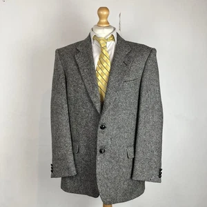 Chaqueta Blazer St Michael M&S Tweed Para Hombre 42R Gris Espiga Mancha Donegal De Colección - Imagen 1 de 20