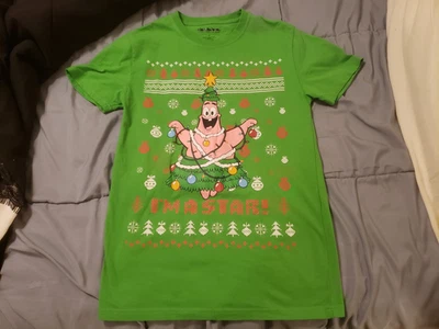 Christmas/Holiday SpongeBob Patrick T-Shirt Nickelodeon Size Small - Image 1 of 4