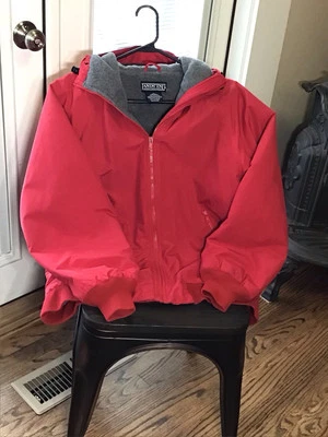 Lands' End Jacket Womens Size Medium  Polartec Red Fleece Lined Zip Up - Image 1 of 4