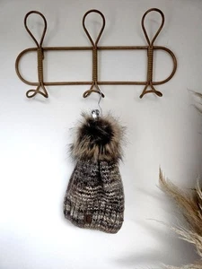 🎀 Kuschelige Strickmütze mit Kunstfell-Bommel 🎀 - Bild 1 von 4