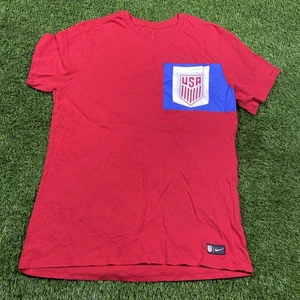 USA Nike Shirt Herren Large rot Olympia Fronttasche sportlicher Schnitt - Bild 1 von 11